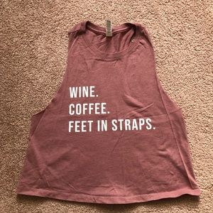 Pilates muscle crop tank top